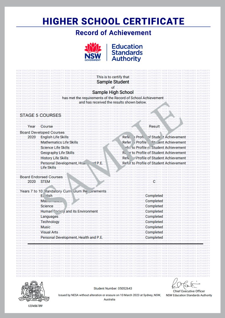 Understanding your HSC results NSW Government